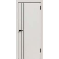 Дверь межкомнатная Дубрава Сибирь Галактика КОМЕТА 2 ПЭТ серый, глухое полотно, кромка, молдинг